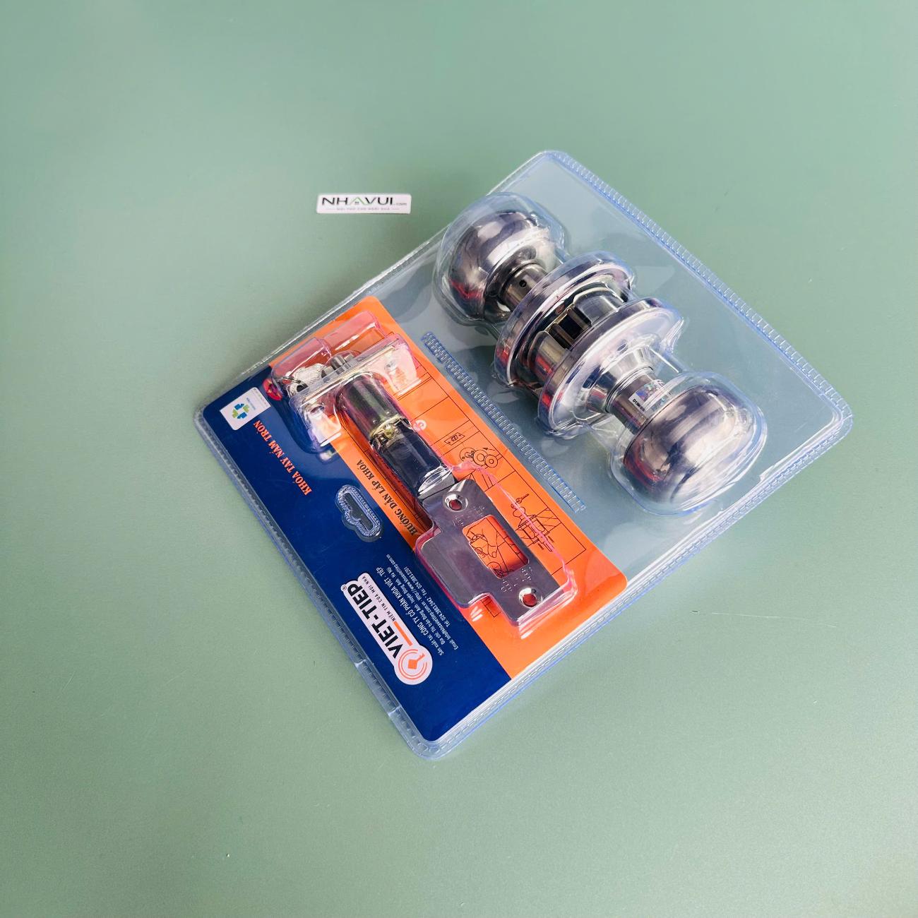 Khóa tay nắm tròn inox Việt Tiệp 04207